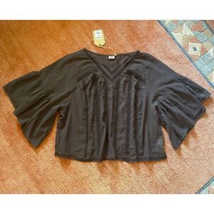 NWT True Craft Grey Cotton Women’s Blouse Size 3X